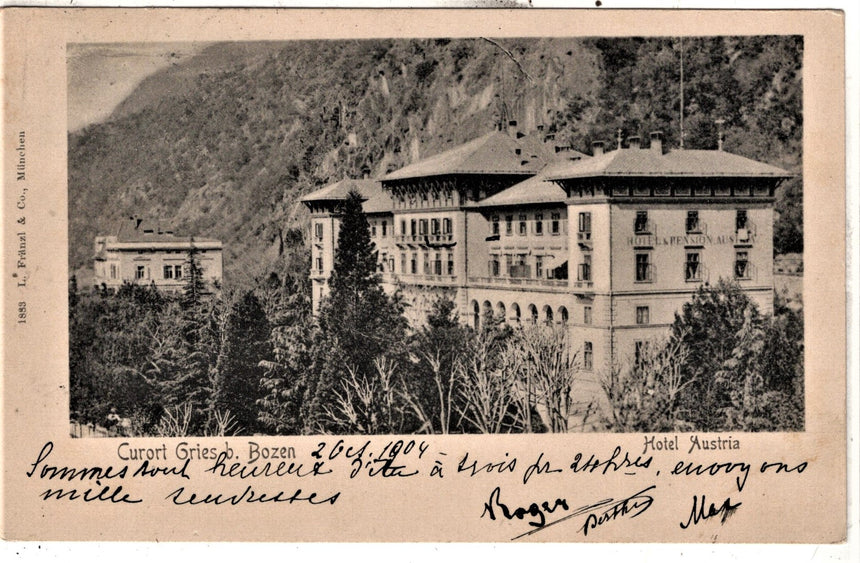 Cartolina Sudtirol Alto Adige Bolzano Bozen Gries Hotel Austria | Collezionissimo