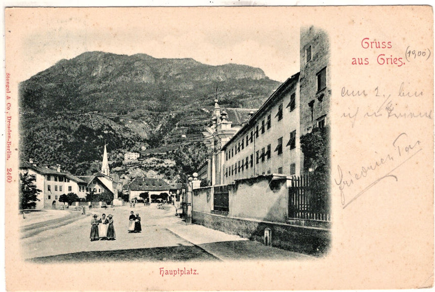 Cartolina Sudtirio Alto Adige Bolzano Bozen Gries Hauptplatz | Collezionissimo