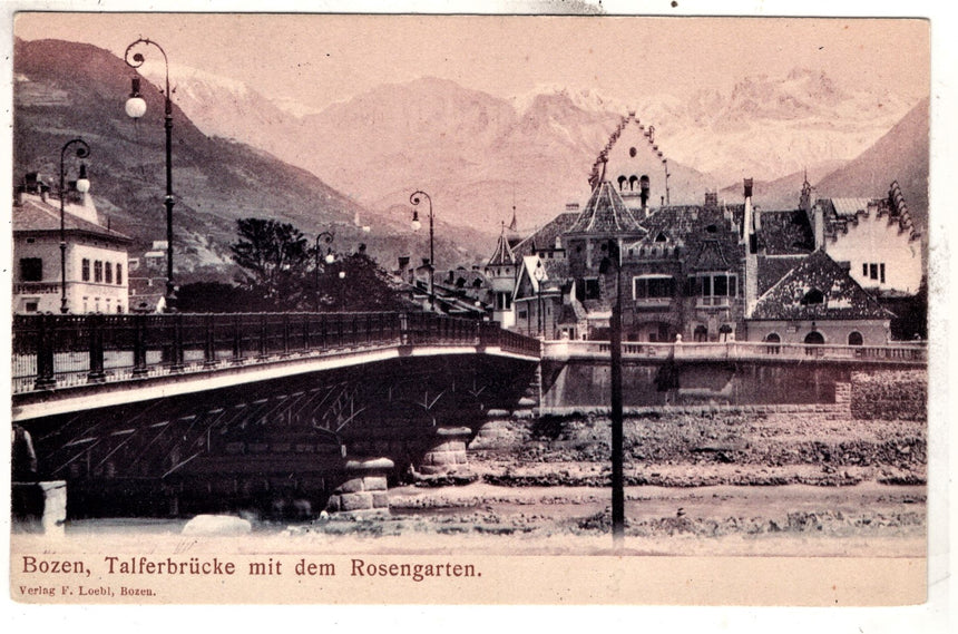 Cartolina Sudtirio Alto Adige Bolzano Bozen Talferbrucke Ponte Talvera | Collezionissimo