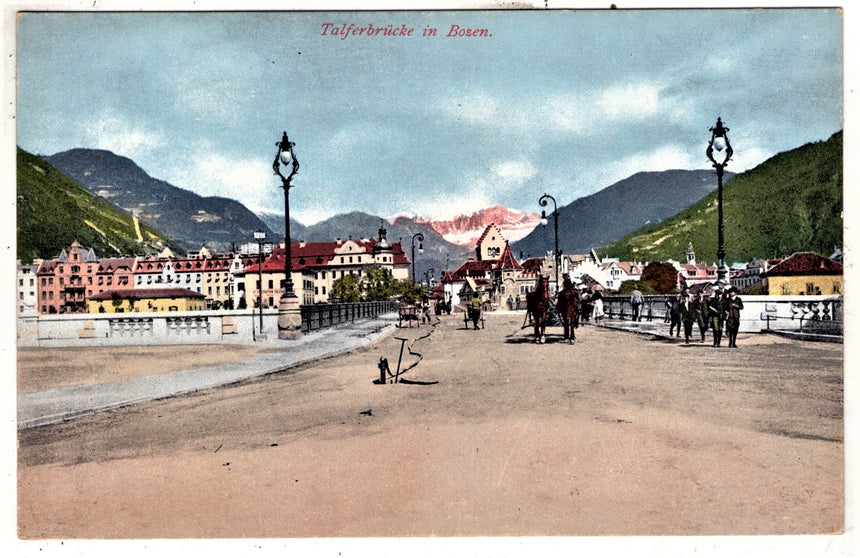 Cartolina Sudtirio Alto Adige Bolzano Bozen Talferbrucke Ponte Talvera | Collezionissimo