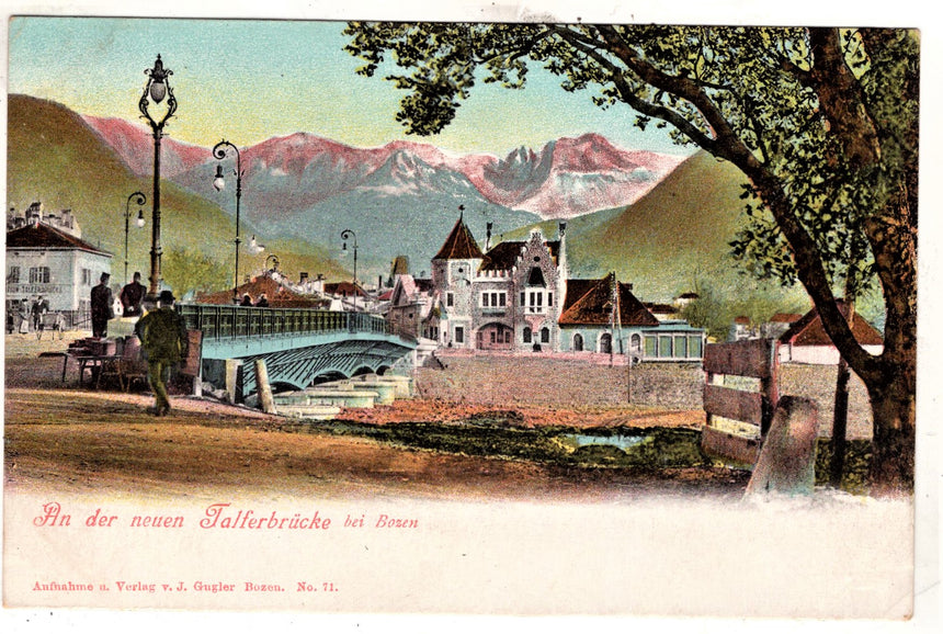 Cartolina Sudtirio Alto Adige Bolzano Bozen Talferbrucke Ponte Talvera | Collezionissimo