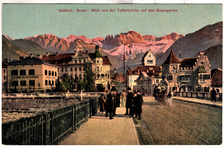 Cartolina Sudtirio Alto Adige Bolzano Bozen Talferbrucke Ponte Talvera | Collezionissimo