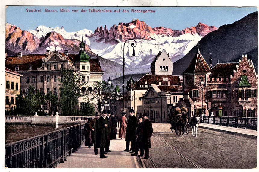 Cartolina Sudtirio Alto Adige Bolzano Bozen Talferbrucke Ponte Talvera | Collezionissimo