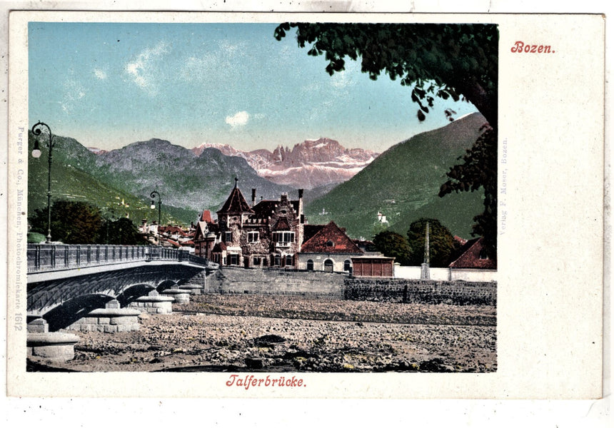 Cartolina Sudtirio Alto Adige Bolzano Bozen Talferbrucke Ponte Talvera | Collezionissimo