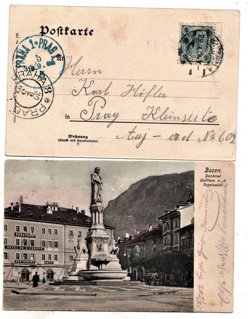 Cartolina Sudtirol Alto Adige Bolzano Bozen Waltherplatz Bolzano piazza Walter | Collezionissimo