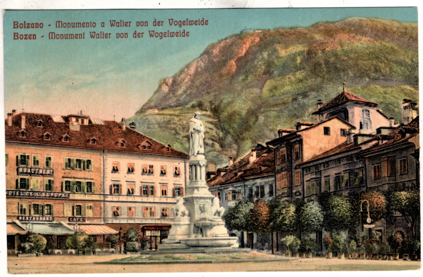 Cartolina Sudtirol Alto Adige Bolzano Bozen Waltherplatz Bolzano piazza Walter | Collezionissimo