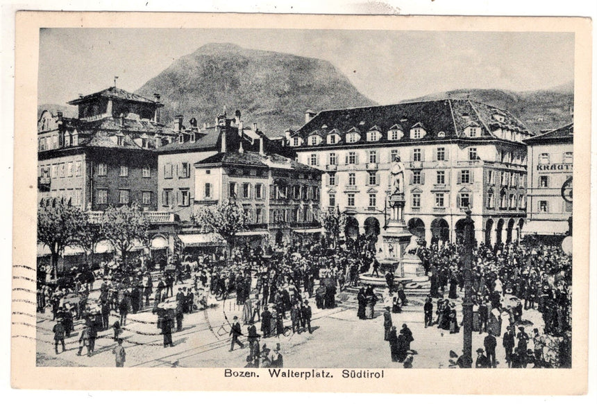 Cartolina Sudtirol Alto Adige Bolzano Bozen Waltherplatz Bolzano piazza Walter | Collezionissimo