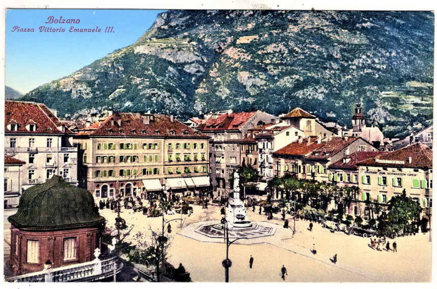 Cartolina Sudtirol Alto Adige Bolzano Bozen Waltherplatz Bolzano piazza Walter | Collezionissimo