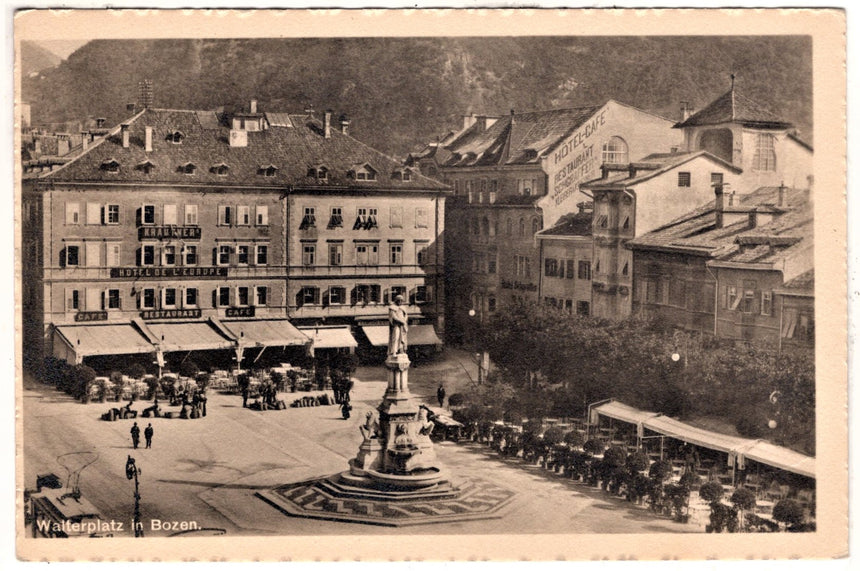 Cartolina Sudtirol Alto Adige Bolzano Bozen Waltherplatz Bolzano piazza Walter | Collezionissimo