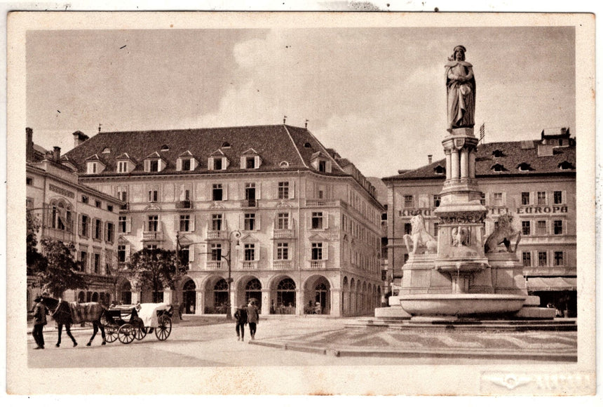 Cartolina Sudtirol Alto Adige Bolzano Bozen Waltherplatz Bolzano piazza Walter | Collezionissimo