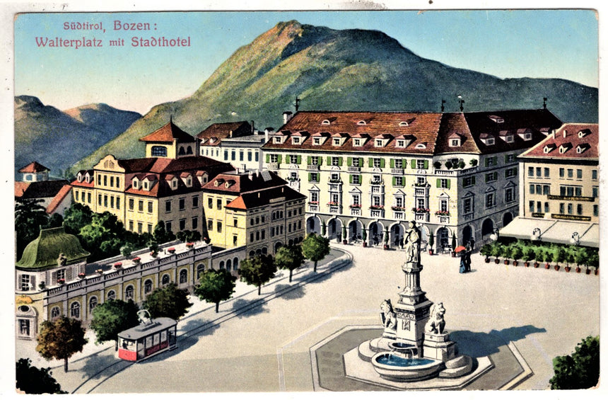 Cartolina Sudtirol Alto Adige Bolzano Bozen Waltherplatz Bolzano piazza Walter | Collezionissimo