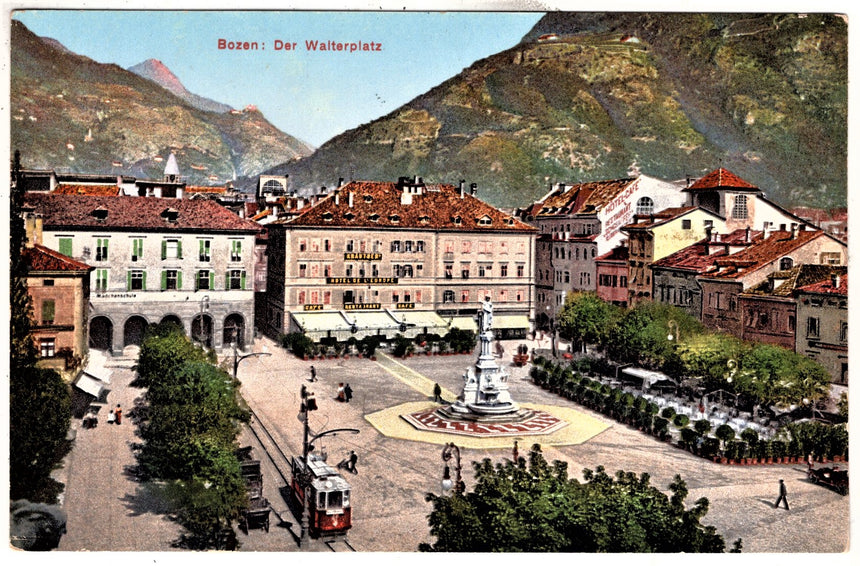 Cartolina Sudtirol Alto Adige Bolzano Bozen Waltherplatz Bolzano piazza Walter | Collezionissimo