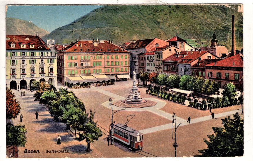 Cartolina Sudtirol Alto Adige Bolzano Bozen Waltherplatz Bolzano piazza Walter | Collezionissimo