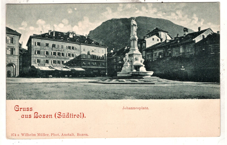 Cartolina Sudtirol Alto Adige Bolzano Bozen Waltherplatz Bolzano piazza Walter | Collezionissimo