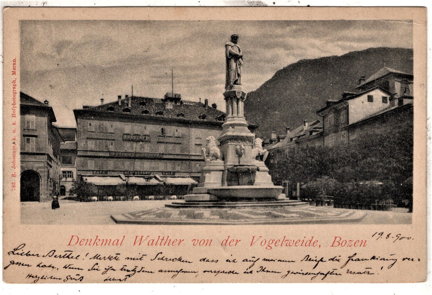 Cartolina Sudtirol Alto Adige Bolzano Bozen Waltherplatz Bolzano piazza Walter | Collezionissimo