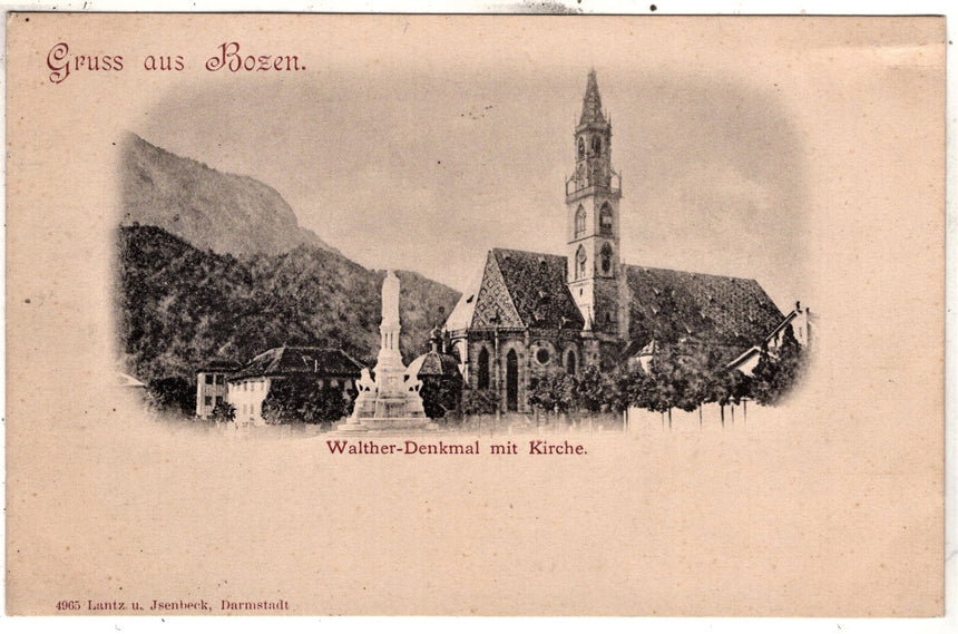 Cartolina Sudtirol Alto Adige Bolzano Bozen Waltherplatz Bolzano piazza Walter | Collezionissimo