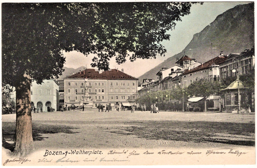 Cartolina Sudtirol Alto Adige Bolzano Bozen Waltherplatz Bolzano piazza Walter | Collezionissimo