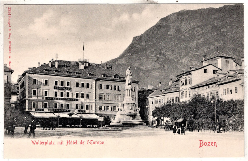 Cartolina Sudtirol Alto Adige Bolzano Bozen Waltherplatz Bolzano piazza Walter | Collezionissimo