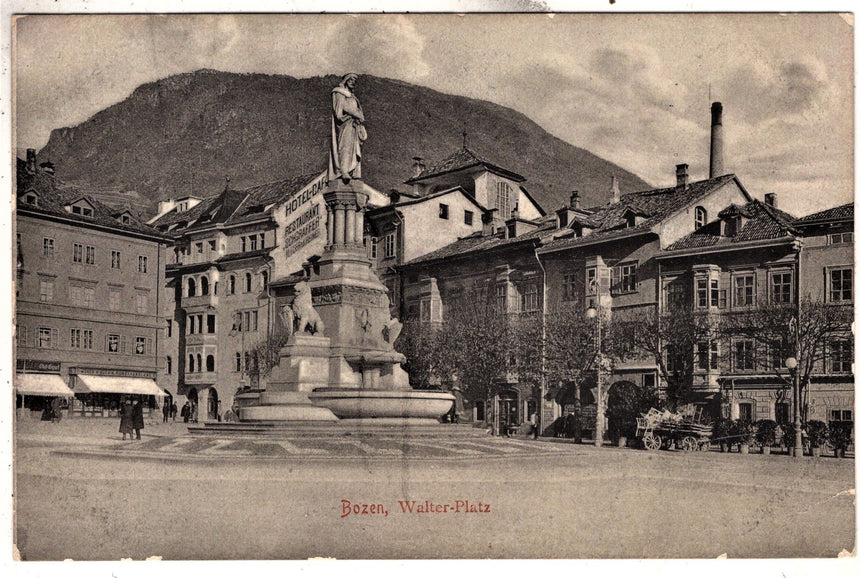 Cartolina Sudtirol Alto Adige Bolzano Bozen Waltherplatz Bolzano piazza Walter | Collezionissimo