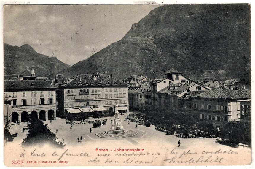 Cartolina Sudtirol Alto Adige Bolzano Bozen Waltherplatz Bolzano piazza Walter | Collezionissimo