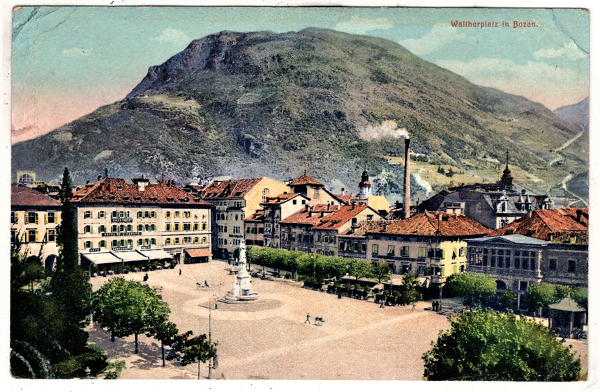 Cartolina Sudtirol Alto Adige Bolzano Bozen Waltherplatz Bolzano piazza Walter | Collezionissimo