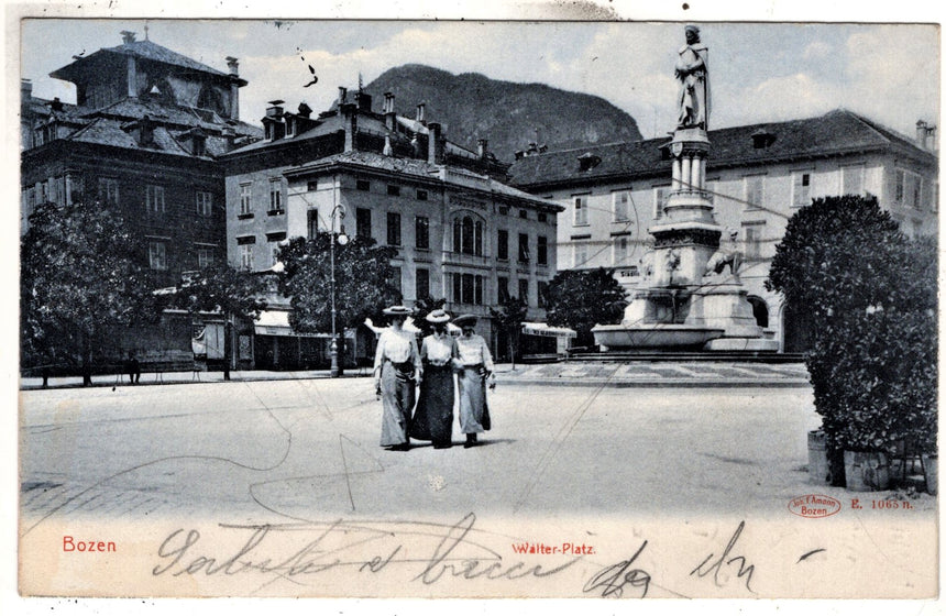 Cartolina Sudtirol Alto Adige Bolzano Bozen Waltherplatz Bolzano piazza Walter | Collezionissimo