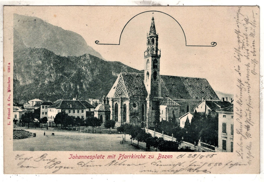 Cartolina Sudtirol Alto Adige Bolzano Bozen Waltherplatz Bolzano piazza Walter | Collezionissimo