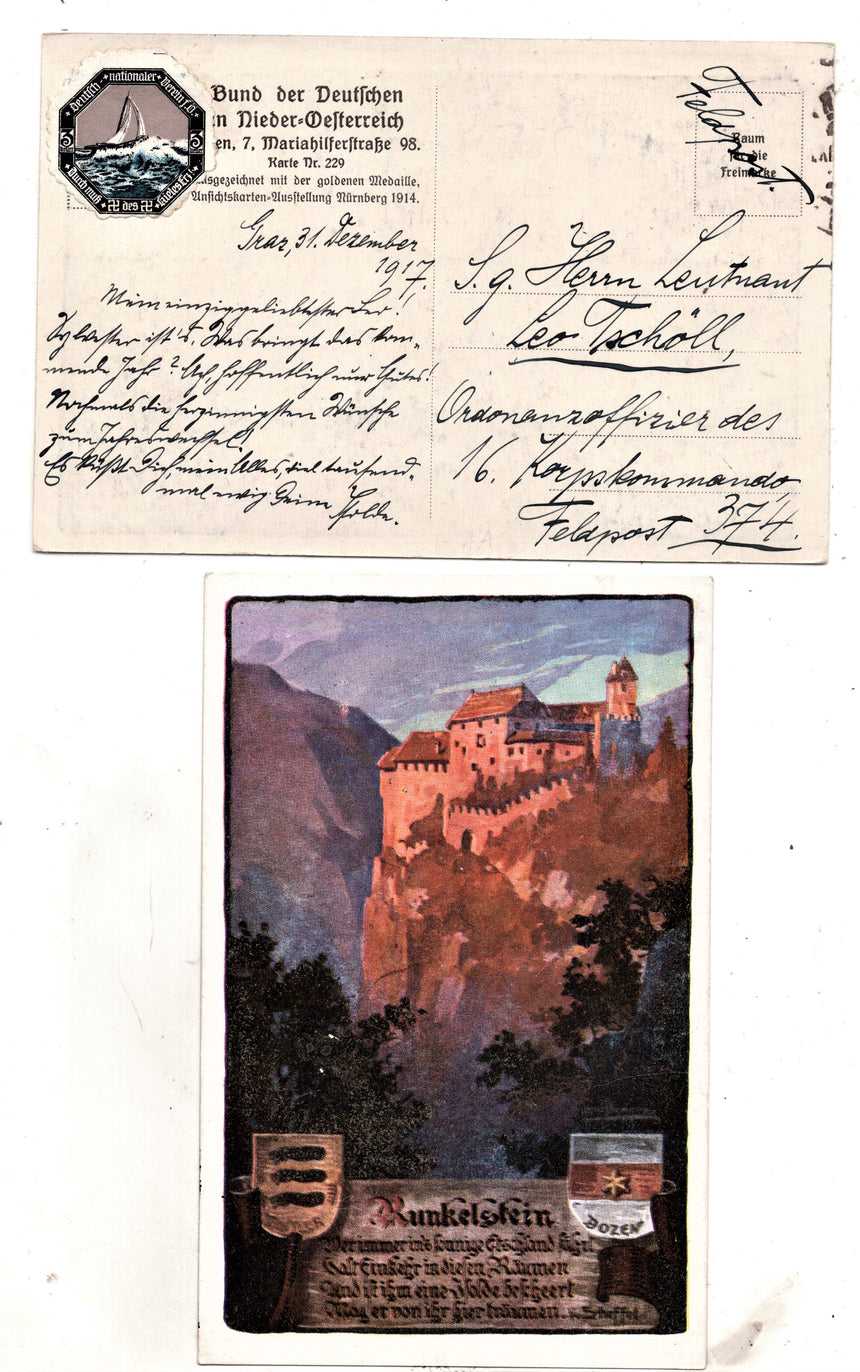 Cartolina Sudtirol Alto Adige Bolzano Bozen Runkelstein feldpost | Collezionissimo