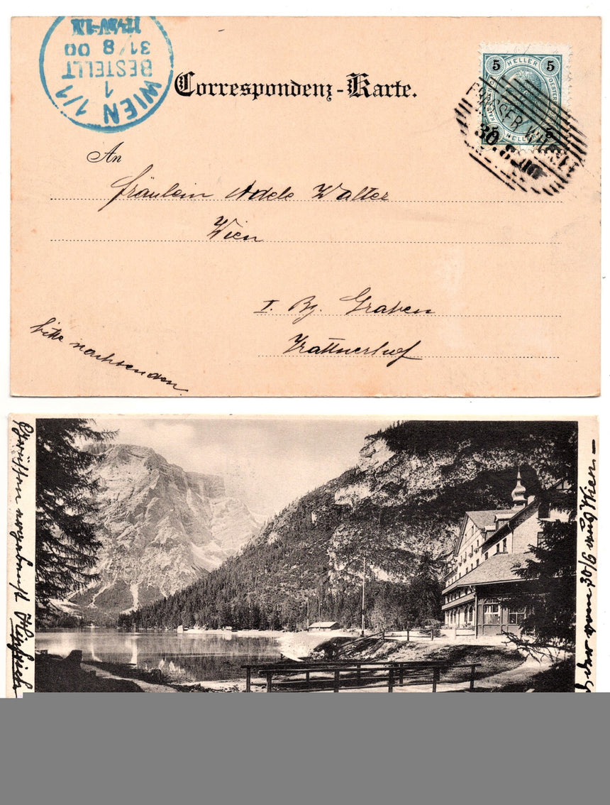 Cartolina Sudtirol Alto Adige Bolzano Bozen Hotel Wildsee Prags  | Collezionissimo