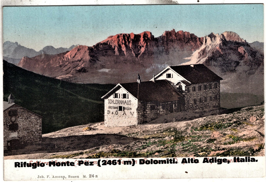 Cartolina Sudtirol Alto Adige Bolzano Bozen Dolomiti rifugio monte Pez  | Collezionissimo