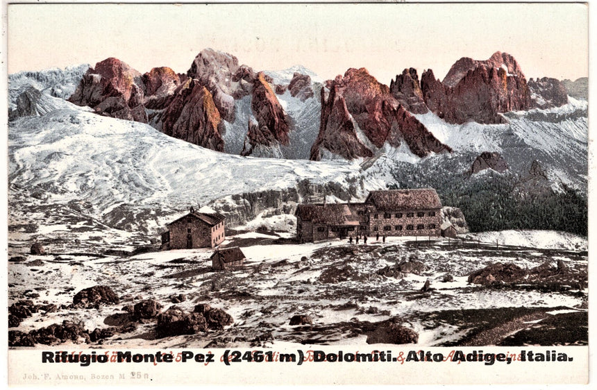 Cartolina Sudtirol Alto Adige Bolzano Bozen Dolomiti rifugio monte Pez  | Collezionissimo