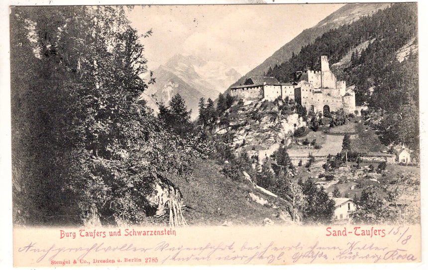 Cartolina Sudtirol Alto Adige Bolzano Bozen Sand Taufers Burg Taufers | Collezionissimo