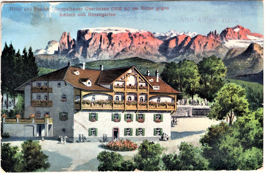 Cartolina Sudtirol Alto Adige Bolzano Bozen ObrtBolzano Bozen Hotel Doppelbauer | Collezionissimo