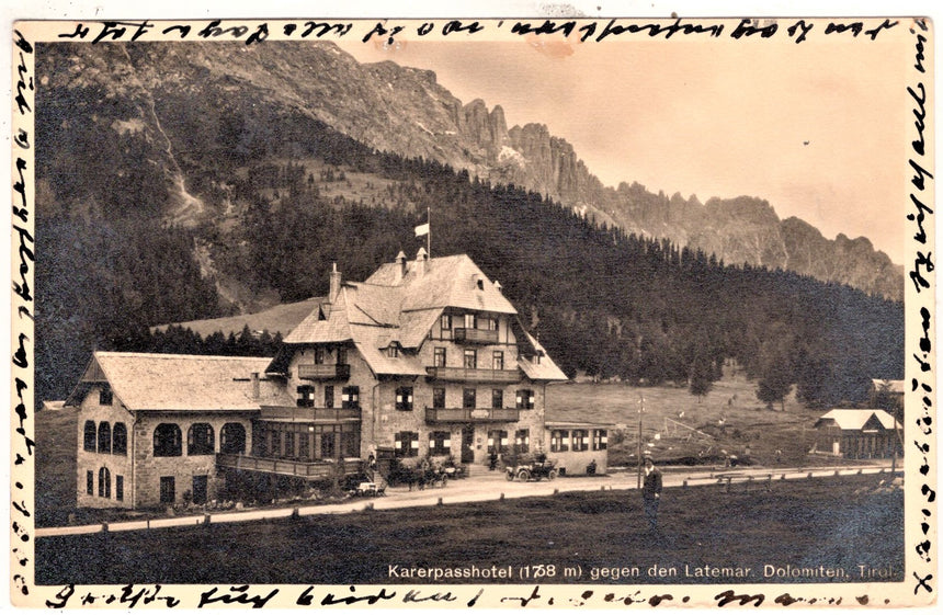 Cartolina Sudtirol Alto Adige Bolzano Bozen Karerpass Hotel | Collezionissimo