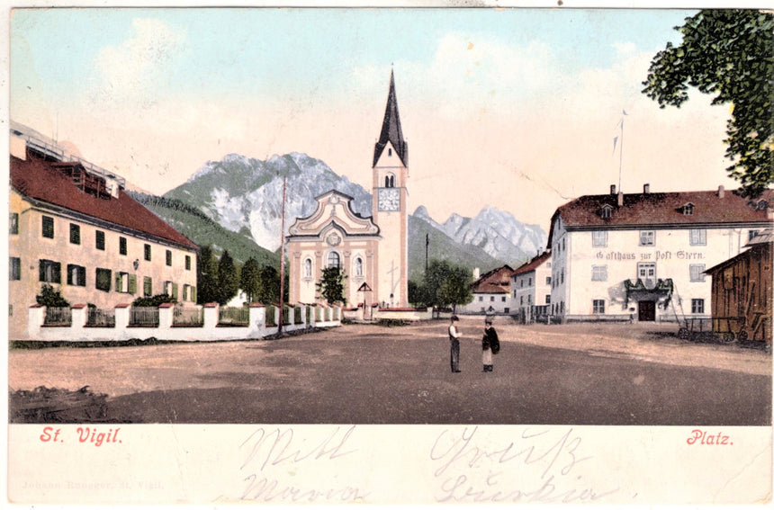 Cartolina Sudtirol Alto Adige Bolzano Bozen St. Vigil bei Marebbe  | Collezionissimo