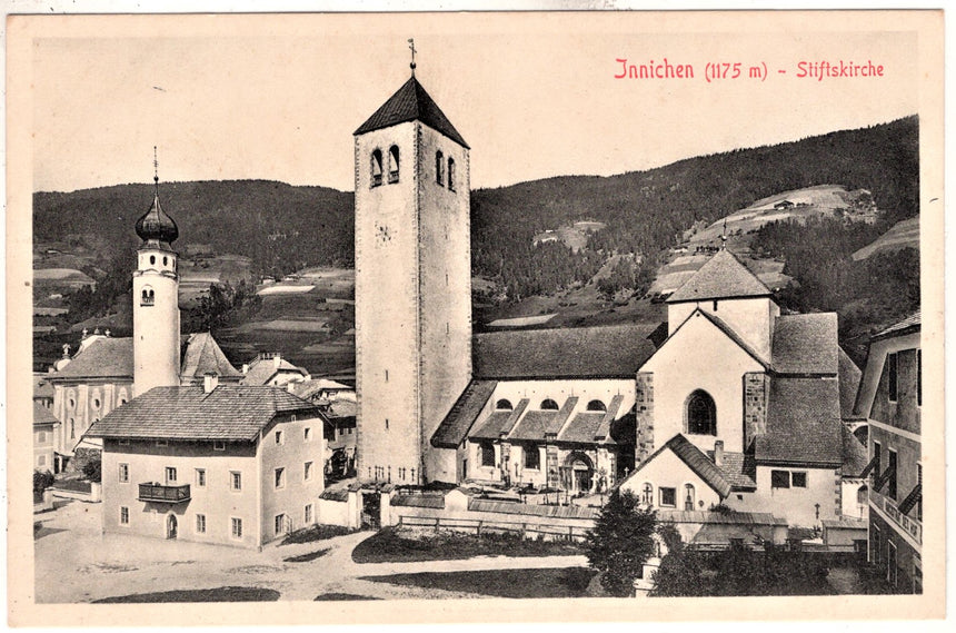 Cartolina Sudtirol Alto Adige Bolzano Bozen Innichen mit Stiftskirche | Collezionissimo