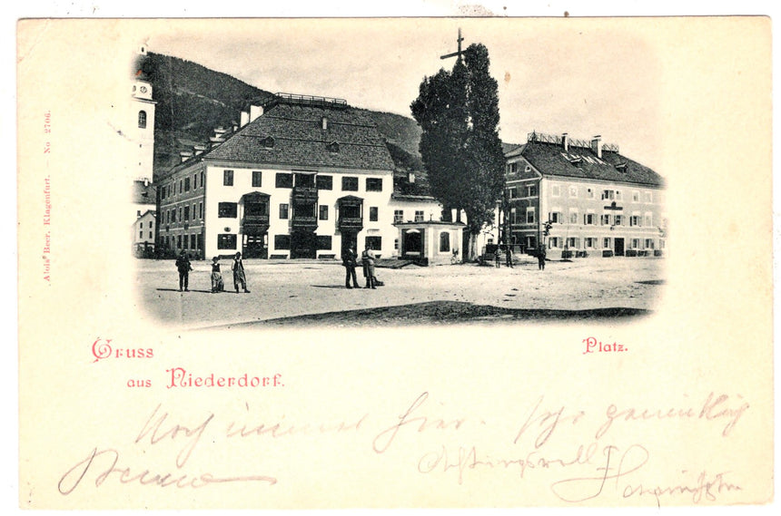 Cartolina Sudtirol Alto Adige Bolzano Bozen Gruss aus Niederdorf Platz | Collezionissimo