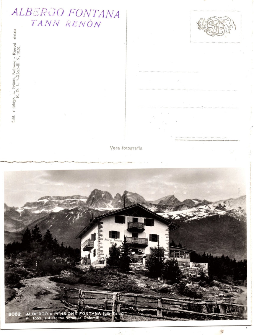 Cartolina Sudtirol Alto Adige Bolzano Bozen Dolomiti albergo Fontana sul Renon | Collezionissimo