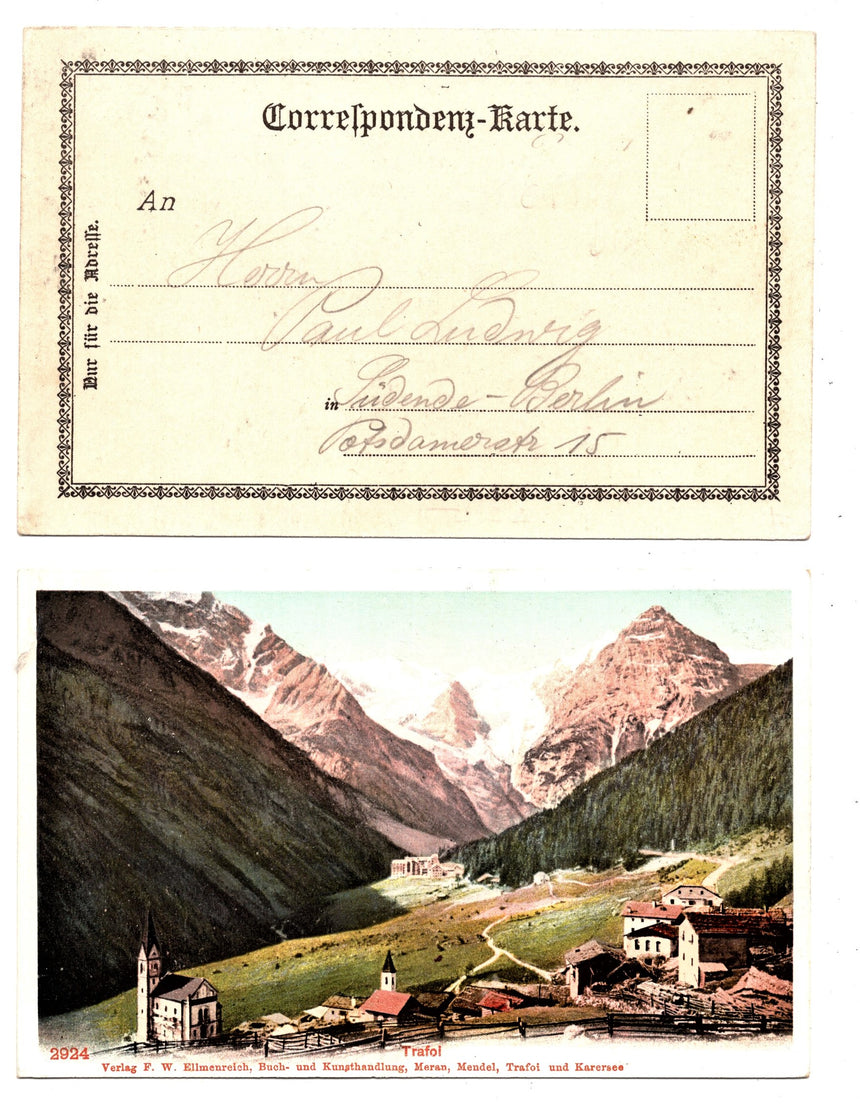 Cartolina Sudtirol Alto Adige Bolzano Bozen Trafoi nel 1900 | Collezionissimo