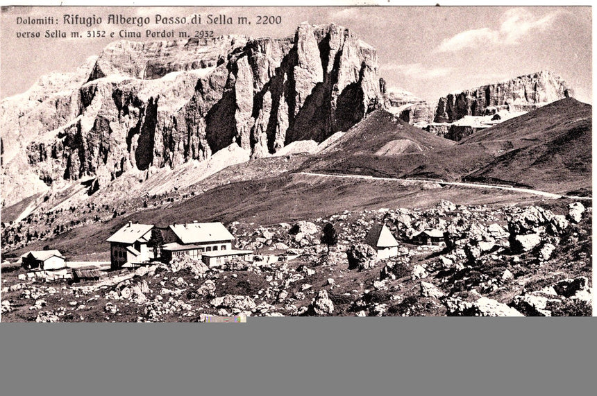 Cartolina Sudtirol Alto Adige Bolzano Bozen Dolomiti rifugio albergo passo Sella | Collezionissimo