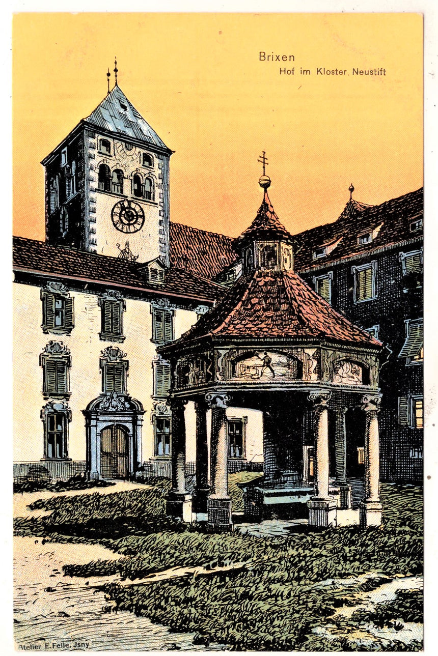 Cartolina Sudtirol Alto Adige Bolzano Bozen Brixen Bressanone Hof im Kloster Neustift | Collezionissimo