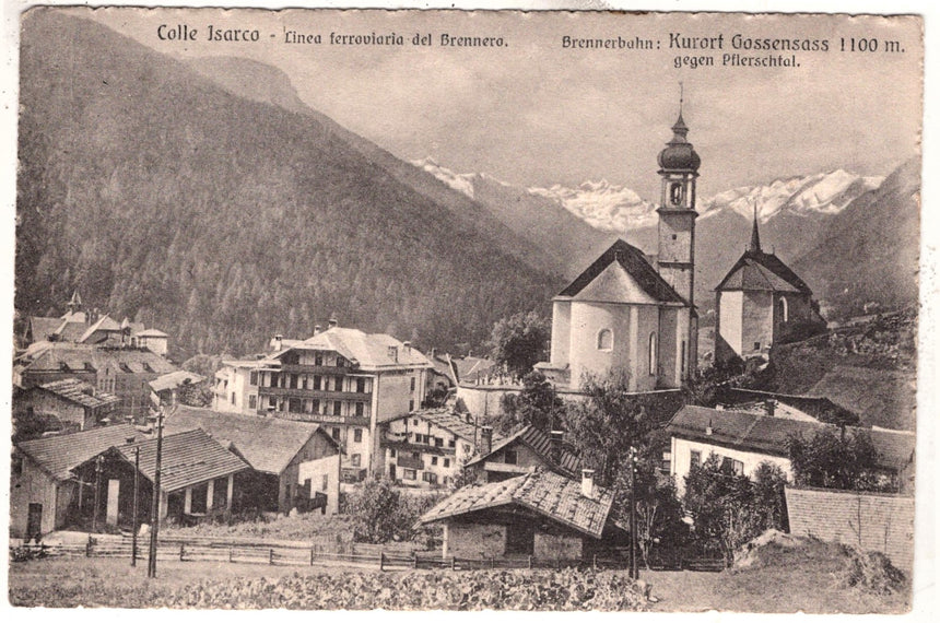 Cartolina Sudtirol Alto Adige Bolzano Bozen Colle Isarco Gossensass panorama | Collezionissimo