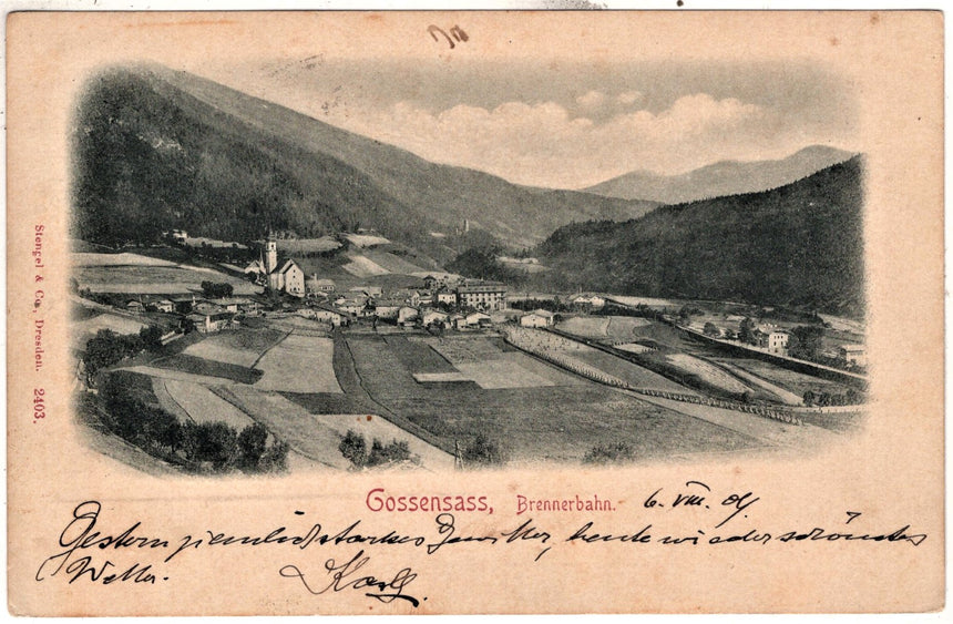 Cartolina Sudtirol Alto Adige Bolzano Bozen Colle Isarco Gossensass panorama | Collezionissimo