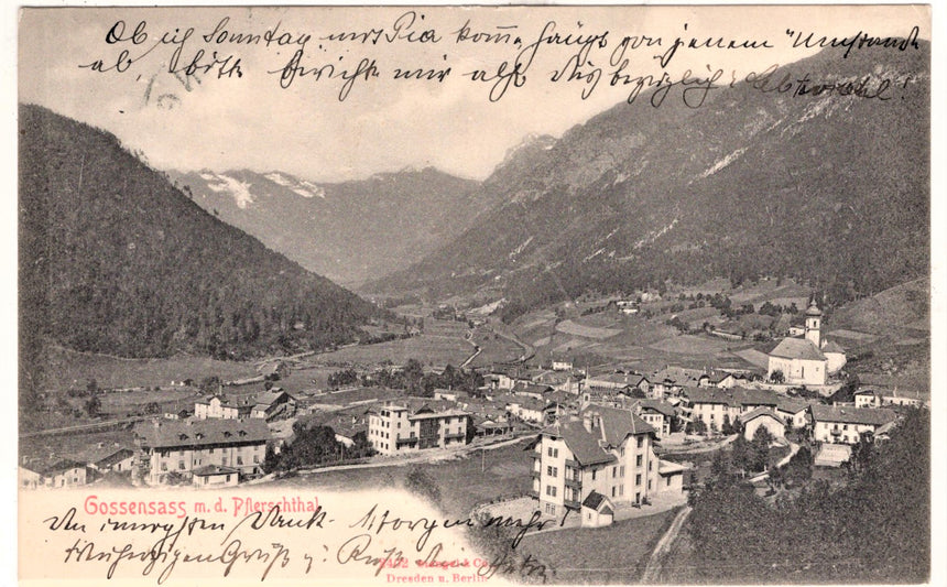 Cartolina Sudtirol Alto Adige Bolzano Bozen Colle Isarco Gossensass panorama | Collezionissimo