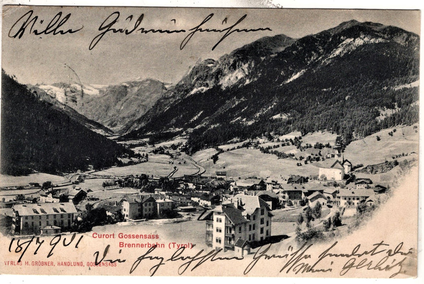 Cartolina Sudtirol Alto Adige Bolzano Bozen Colle Isarco Gossensass panorama | Collezionissimo