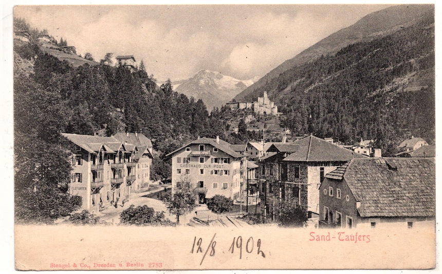 Cartolina Sudtirol Alto Adige Bolzano Bozen Campo Tures Sand in Taufers Posta e Elefanten | Collezionissimo