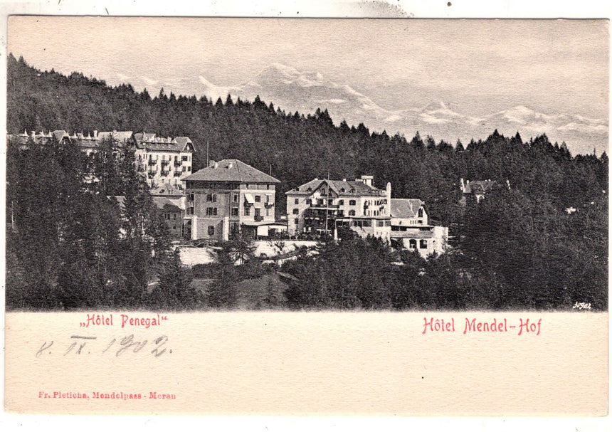 Cartolina Sudtirol Alto Adige Bolzano Bozen la Mendola Hotel Mendel Hof | Collezionissimo