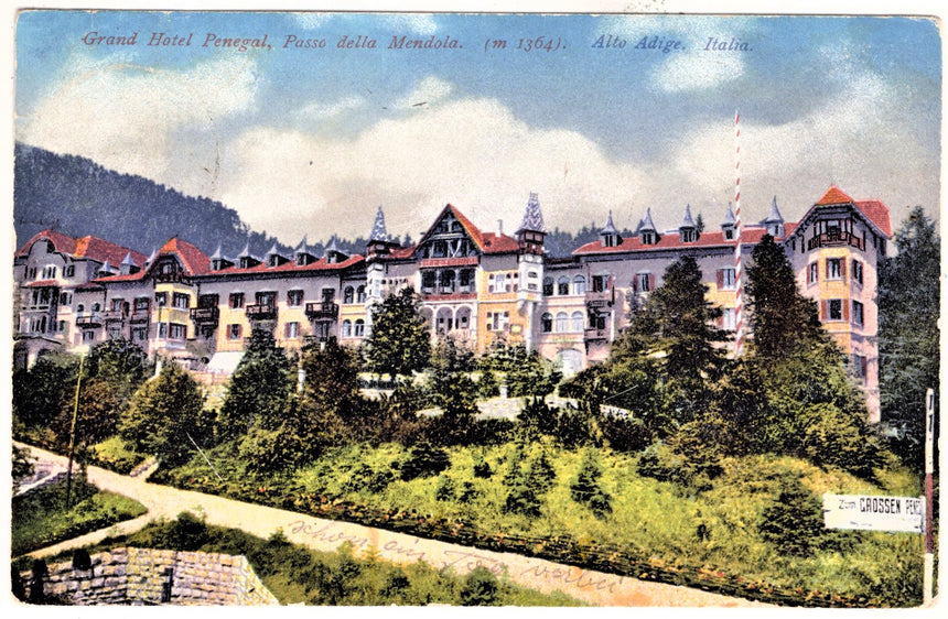 Cartolina Sudtirol Alto Adige Bolzano Bozen la Mendola Hotel Penegal am Mendelpass | Collezionissimo