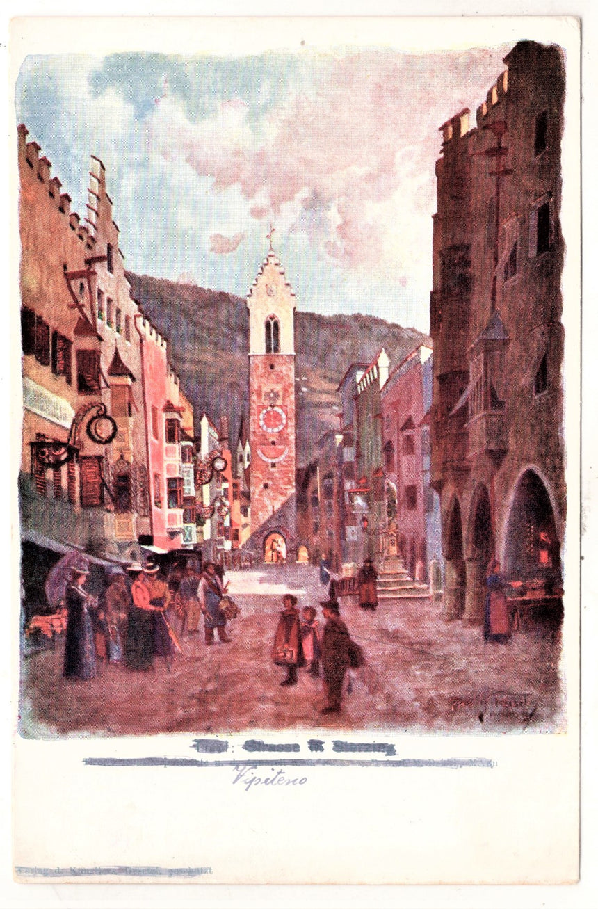 Cartolina Sudtirol Alto Adige Bolzano Bozen Vipiteno Sterzing Strassenpartie | Collezionissimo