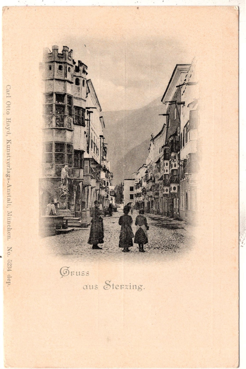 Cartolina Sudtirol Alto Adige Bolzano Bozen Vipiteno strasse in Sterzing dis. Reisch | Collezionissimo